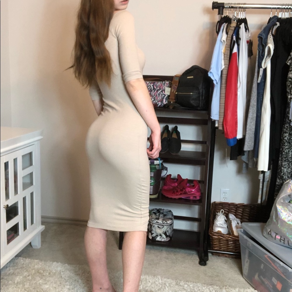 Fashion Nova Dress Nude - Picture 1 of 8